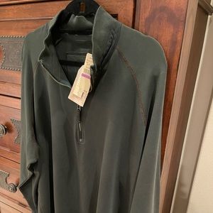 TOMMY BAHAMA XXL FORREST GREEN HALF-ZIP JERSEY NEW WITH TAGS:  New $98 Now $45